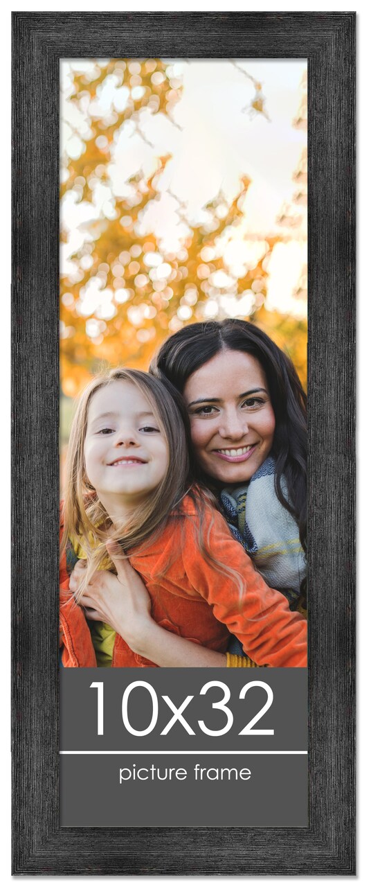 Panoramic Contemporary Black Picture Frame - UV Acrylic, Foam Board Backing, Hanging Hardware